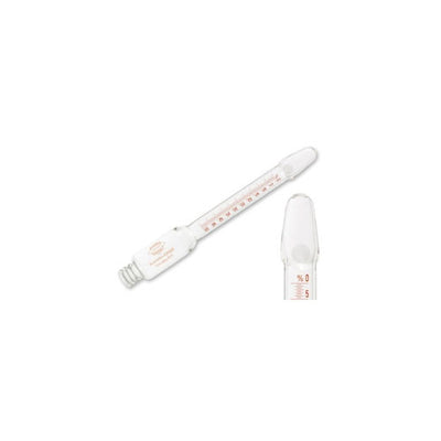 52760. BUTIROMETRO P/CREMA 0-70% KOEHLER C/ETIQUETA ESMERILADA EN EL BULBO, CUELLO ANILLADO, SIN TAPON GERBER