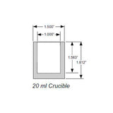 9788. CRISOL DE GRAFITO 20ML P/FUSION, ALTA PUREZA CILINDRICO - SCP SCIENCE