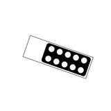 24790. PORTAOBJETOS 25X75MM C/CUBIERTA DE TEFLON P/INMUNOFLUORESCENCIA, 10 POZOS 6MM C/100 POLYSCIENCES