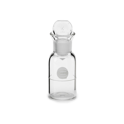 54723. FRASCO DBO 60ML DE VIDRIO GRADUACION MARCADA A 30ML C/TAPA HACH