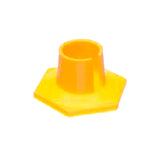 23343. BASE PLASTICO AMARILLA P/PROBETA DE 25ML PAQUETE C/5 PIEZAS KIMAX