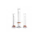 24137. PROBETA (MEDIDA CILINDRICA) DE VIDRIO 25ML ESCALA METRICA BLANCA C/PICO Y TOPE SAFE-GARD KIMAX