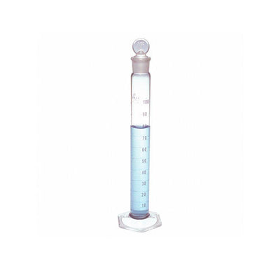 52046. PROBETA (MEDIDA CILINDRICA) DE VIDRIO 500ML CLASE B C/TAPON ESMERILADO LINEA AZUL - KIMAX