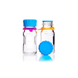 51447. FRASCO DE VIDRIO CLARO 125ML YOUTILITY GRADUADO GL45 C/TAPA ROSCADA Y ANILLO DE VERTIDO DE POLIPROPILENO DURAN