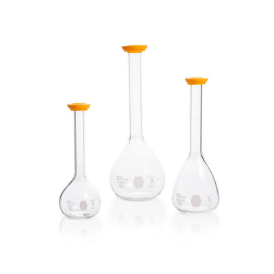 30114. MATRAZ VOLUMETRICO DE VIDRIO 500ML CLASE A C/TAPA A PRESION KIMAX