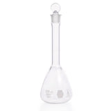 52031. MATRAZ VOLUMETRICO DE VIDRIO BOROSILICATO 100ML C/TAPON DE POLIPROPILENO - KIMAX