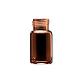 2143. VIAL VIDRIO AMBAR 10ML P/HEADSPACE, FONDO REDONDO 23X46MM, ROSCA 18MM PAQUETE C/100 PIEZAS - FINNERAN