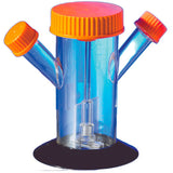 55772. MATRAZ GIRATORIO 125ML C/TAPA SUPERIOR 70MM Y 2 BRAZOS LATERALES EN ANGULO, ESTERIL C/12 CORNING