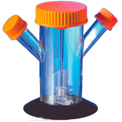 55772. MATRAZ GIRATORIO 125ML C/TAPA SUPERIOR 70MM Y 2 BRAZOS LATERALES EN ANGULO, ESTERIL C/12 CORNING