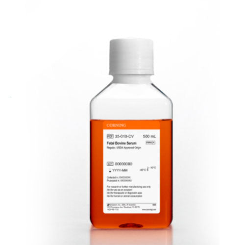 6111. SUERO FETAL BOVINO REGULAR, DE FUENTES APROBADAS POR LA USDA, ESTERIL, GRADO REGULAR (P/USO EN INVESTIGACION) 500ML - CORNING