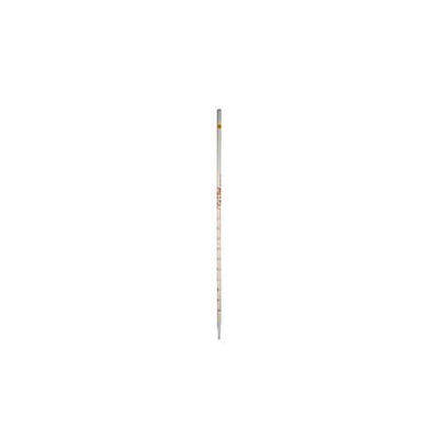 5758. PIPETA GRADUADA DE VIDRIO SEGUN MOHR 1X1/100 CLASE B, BANDA NARANJA NO ESTERIL, REUSABLE C/2 KIMAX