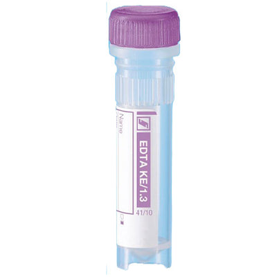 27206. MICROTUBOS 1.3ML P/MUESTRA EDTA K3, TAPA DE ROSCA Y ETIQUETA DE PAPEL COLOR VIOLETA PAQUETE C/100 PIEZAS SARSTEDT