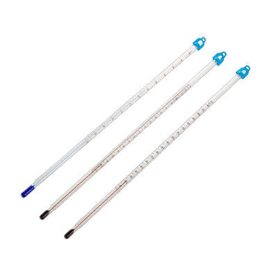 50330. TERMOMETRO DE VIDRIO -1/+51°C DE ALCOHOL LO-TOX AZUL, DIV 0.1, INMERSION PARCIAL, LONGITUD 405MM - BRANNAN