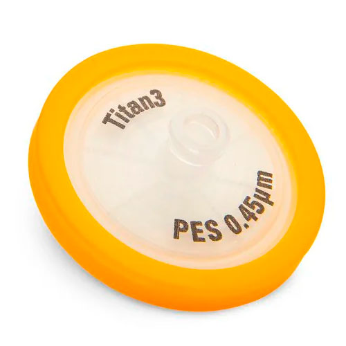 28631. FILTRO JERINGA POLIETERSULFONA 30MM, 0.45UM NO ESTERIL ANILLO AMARILLO TITAN3 C/100 THERMO SCIENTIFIC