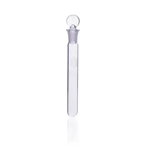 51756. TUBO DE ENSAYE DE VIDRIO 16X150MM, 18ML, DECORADO C/TAPON DE VIDRIO ESMERILADO ASTM E982 - KIMAX