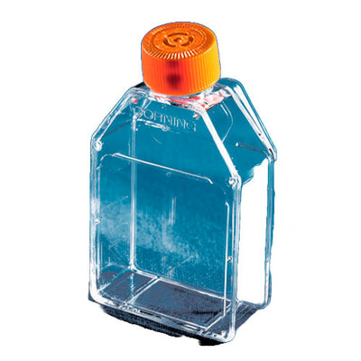 28915. FRASCO P/CULTIVO CELULAR 25CM2 CUELLO INCLINADO FIJACION ULTRABAJA C/TAPON DE VENTILACION C/25 CORNING