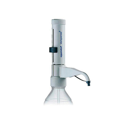 1928. DOSIFICADOR DE BOTELLA VARISPENSER VOL AJUSTABLE 10-50ML C/3 ADAPTADORES 28, 40, 45MM EPPENDORF
