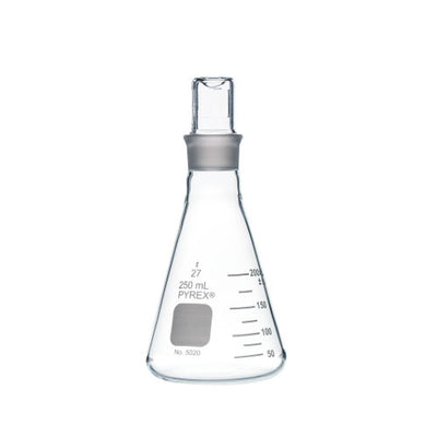 52238. MATRAZ ERLENMEYER DE VIDRIO 250ML C/TAPA DE POLIETILENO C/2 - PYREX
