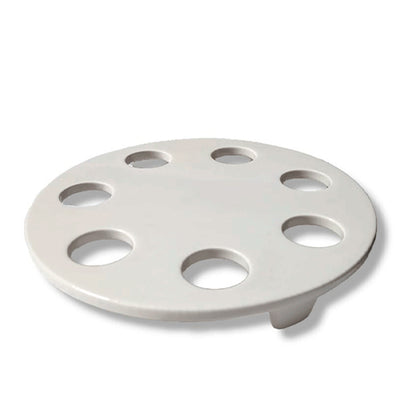 23440. PLACA DE PORCELANA P/DESECADOR C/3 PATAS, 7 AGUJEROS 30MM, DIAMETRO EXTERIOR 190MM COORS