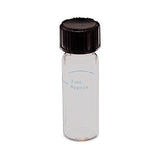 51420. VIAL VIDRIO CLARO 4ML, ROSCA 13-425, 15 X 45MM C/TAPA NEGRA, LINER PLASTICO C/144 - KIMBLE
