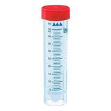 27204. TUBO DE POLIPROPILENO 50ML ROSCADO FONDO CONICO C/FALDON Y TAPON ROJO 115X28MM PAQUETE C/50 PIEZAS SARSTEDT