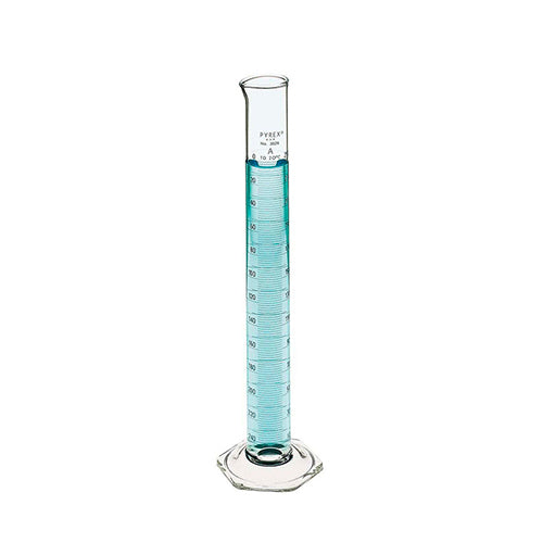 3486. PROBETA (MEDIDA CILINDRICA) DE VIDRIO 100ML GRADUADA ESCALA SIMPLE CUBIERTA PROTECTORA - PYREXPLUS