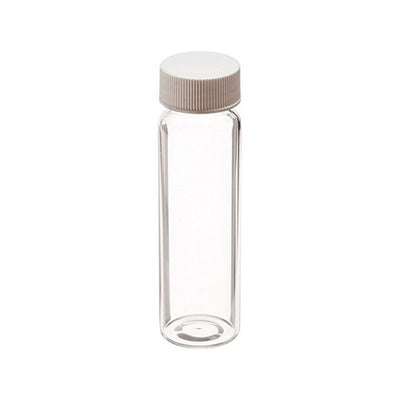 30291. VIAL VIDRIO CLARO 20ML C/TAPA SOLIDA DE POLIPROPILENO BLANCO 24-400MM Y REVESTIMIENTO DE TEFLON C/72 FINNERAN