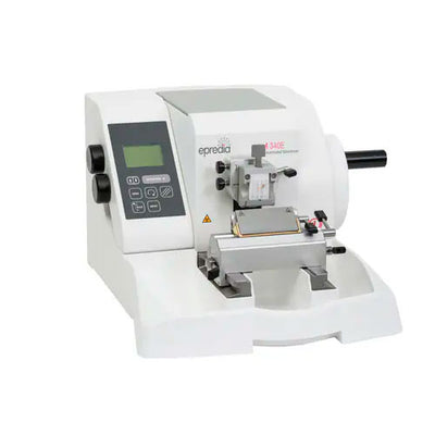 51201. MICROTOMO ROTATORIO ELECTRONICO SEMI AUTOMATIZADO MOD. HM340E (INCLUYE REPELENTE 100ML, HERRAMIENTAS, PLACA, GUARDAPOLVO, MANUAL, PINZA DE CASSETE Y PORTACUCHILLAS) 115V, 60HZ- EPREDIA
