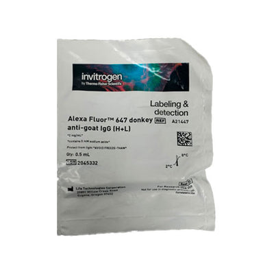 51787. DONKEY ANTI-GOAT IGG (H+L) CROSS-ADSORBED SECONDARY ANTIBODY, ALEXA FLUOR 647, 1MG - INVITROGEN