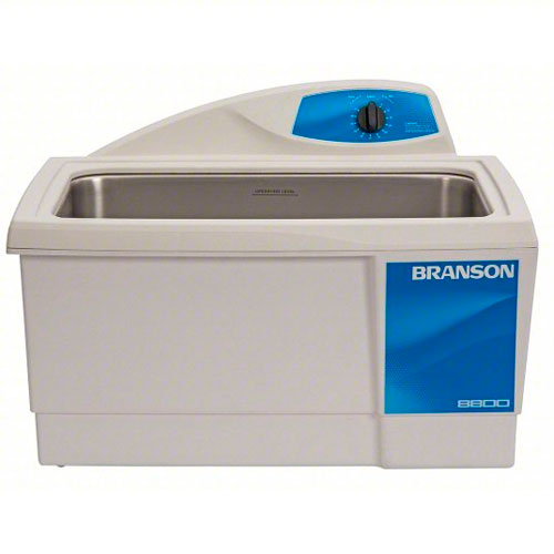 56577. BAÑO ULTRASONICO ANALOGO 20.8LT (5.5GAL) MOD. M8800 C/TEMPORIZADOR MECANICO 60 MINUTOS Y TAPA 120V BRANSON