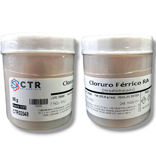 28560. CLORURO FERRICO HEXAHIDRATADO RA PLASTICO 100GR (PAQUETE C/3 PI – CTR  Scientific