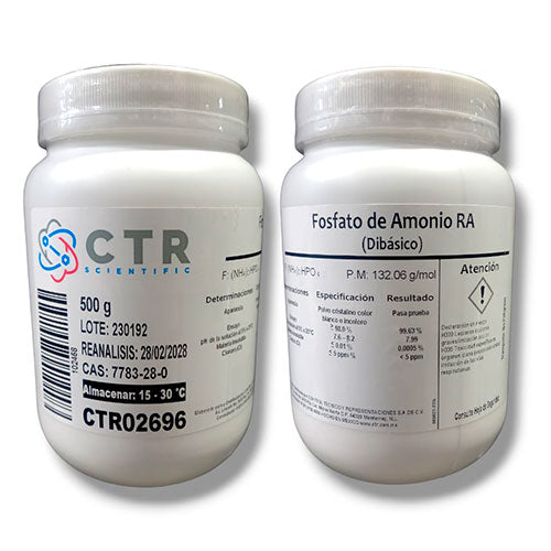 50972. FOSFATO DE AMONIO DIBASICO RA ACS 500GR - CTR