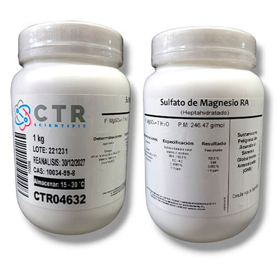 50943. SULFATO DE MAGNESIO HEPTAHIDRATADO RA PLASTICO 1KG - CTR