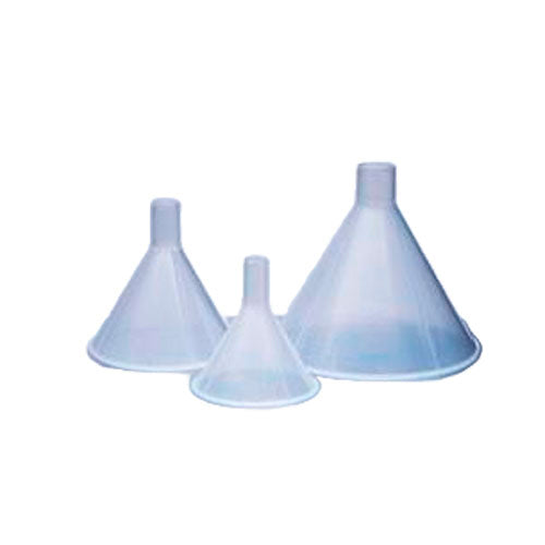24509. EMBUDO DE POLIPROPILENO 100ML, DE SOLIDOS TALLO CORTO, DIAMETRO 80MM PAQUETE C/5 PIEZAS MEGALAB