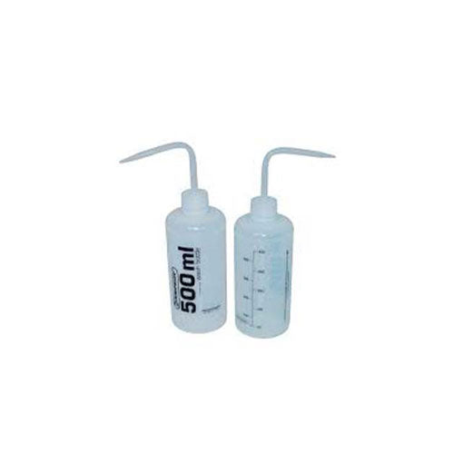 22200. PIZETA (FRASCO LAVADOR) 500ML BOCA ANGOSTA SALIDA SUPERIOR C/TAPA NATURAL, GRADUADA, LDPE BEL-ART