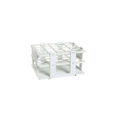 22211. GRADILLA P/20 TUBOS DE ENSAYE 20MM POLIPROPILENO COLOR BLANCO BEL-ART