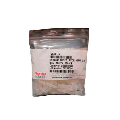 14534. FILTRO JERINGA PVDF 4MM, 0.2UM TARGET 2 COLOR NEGRO NO ESTERIL C/100 - THERMO SCIENTIFIC
