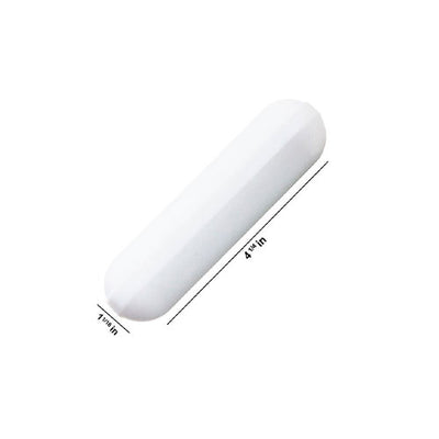 5129. BARRA MAGNETICA POLIGONO DE TEFLON 27 X 108MM GIGANTE BLANCA SIN ANILLO - BEL-ART