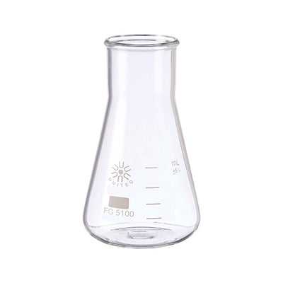 22832. MATRAZ ERLENMEYER DE VIDRIO 250ML BOCA ANCHA PAQUETE C/5 PIEZAS UNITED SCIENTIFIC