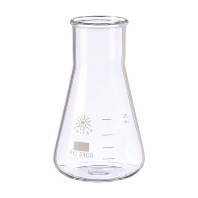 22834. MATRAZ ERLENMEYER DE VIDRIO 500ML BOCA ANCHA UNITED SCIENTIFIC