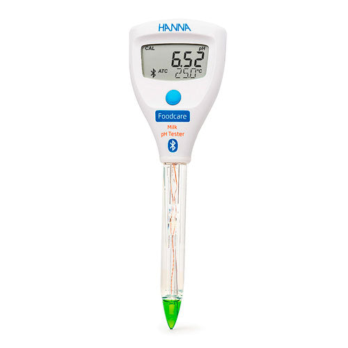 55084. MEDIDOR DE PH C/TECNOLOGIA BLUETOOTH HALO2 P/LECHE 0.00-12.00 PH HANNA