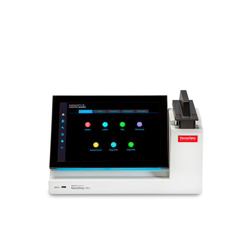 56261. ESPECTROFOTOMETRO UV-VIS DE 190-850NM Y FLUOROMETRO NANODROP ULTRA FL MICROVOLUMEN C/PANTALLA TACTIL LCD 50-60HZ 100-240 VAC THERMO SCIENTIFIC