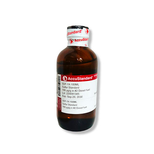11387. STD AZUFRE 100UG/G EN COMBUSTIBLE DIESEL #2 100ML - ACCUSTANDARD