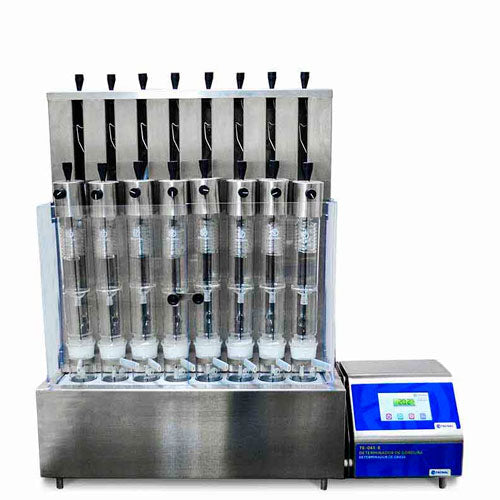 54610. SISTEMA P/DETERMINACION DE GRASA C/PANTALLA TOUCH TEMPERATURA AMBIENTE +7/200°C (INCLUYE 8 REBOILER DE VIDRIO 190ML) TECNAL