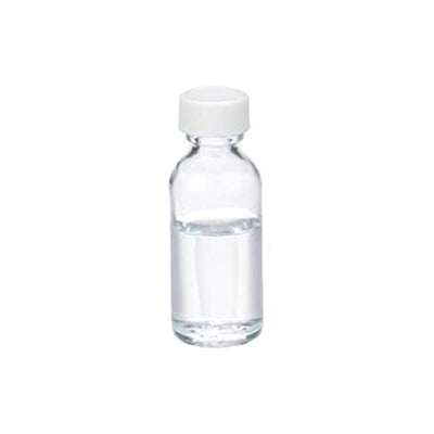 4274. FRASCO VIDRIO CLARO 29ML (1OZ) BOCA ANGOSTA C/TAPA BLANCA DE POLIPROPILENO PAQUETE C/6 PIEZAS - WHEATON