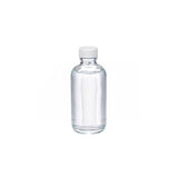 4277. FRASCO VIDRIO CLARO 118ML (4OZ) BOCA ANGOSTA C/TAPA BLANCA PP C/6 - WHEATON