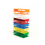 11777. GRADILLA P/40 TUBOS 25MM DE PLASTICO COLOR AMARILLO AUTOCLAVABLE - NALGENE
