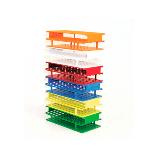 11777. GRADILLA P/40 TUBOS 25MM DE PLASTICO COLOR AMARILLO AUTOCLAVABLE - NALGENE