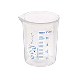 1390. VASO DE PRECIPITADO DE PLASTICO 25ML FORMA BAJA PAQUETE C/5 PIEZAS CORNING