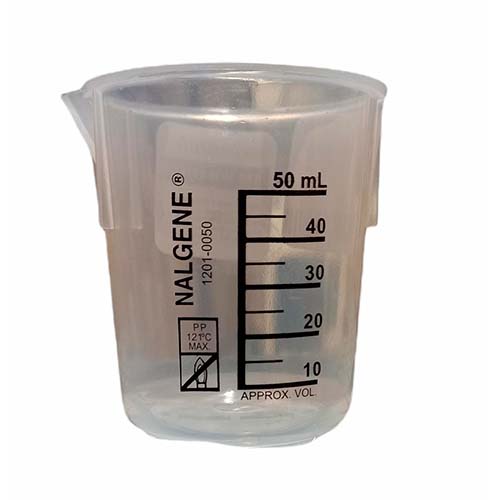 11073. VASO DE PRECIPITADO DE POLIPROPILENO 50ML PAQUETE C/5 PIEZAS - NALGENE